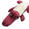 Squeaky Crocodile Dog Chew Toy Boredom Stress Relief Plush Crocodile Teething Toy Bite Resistant Stuffed Animal Plushie Pet Supplies