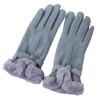 Suede gloves autumn and winter women cute velvet thickened warm five-finger gloves students cold riding tide