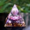 Energy Pyramid Orgonite Healing Crystals Chakra Tool 5*5*5cm Natural Amethyst Handmade Gift Home Office Decor