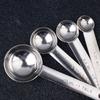 With Scale Measuring Spoon Set Stainless Steel Kitchen Measuring Cup  Seasoning Measuring