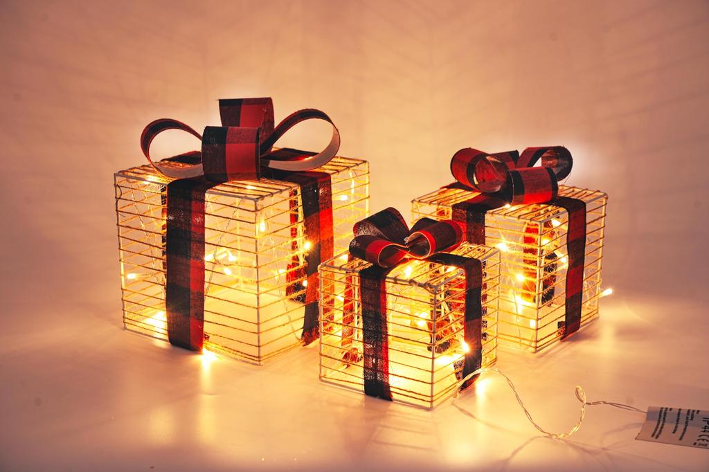 MORGEN SKY Christmas Decoration Gift Box Set of LED String Lights for Indoor and Outdoor Mini Bulb Fairy Box Christmas Decorative Timer SXL05 3, Use,