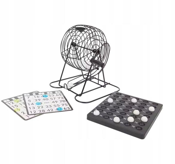 Gra Towarzyska Rodzinna Bingo Metalowy Bęben Lotto Rodzinna Gra