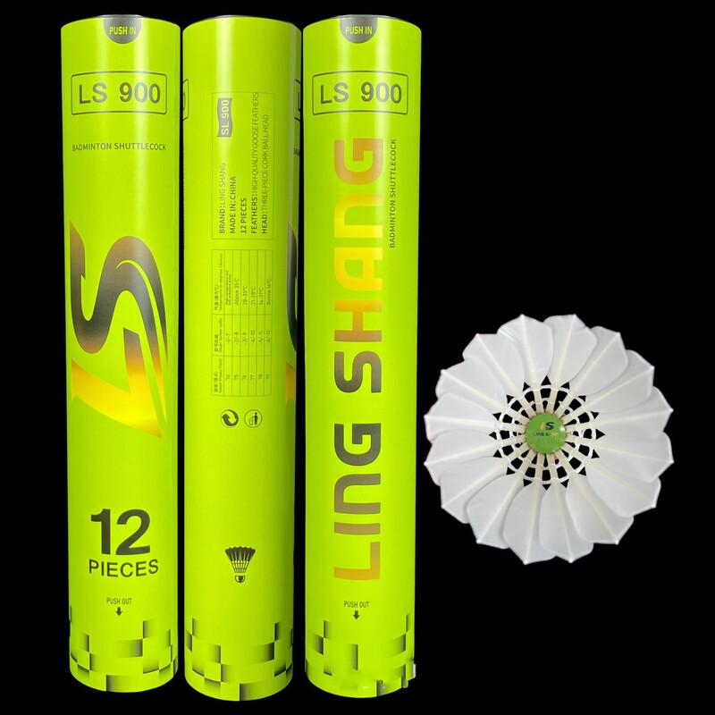Lingshang LS900 Goose Feather Badminton Shuttlecocks (12-Pack)