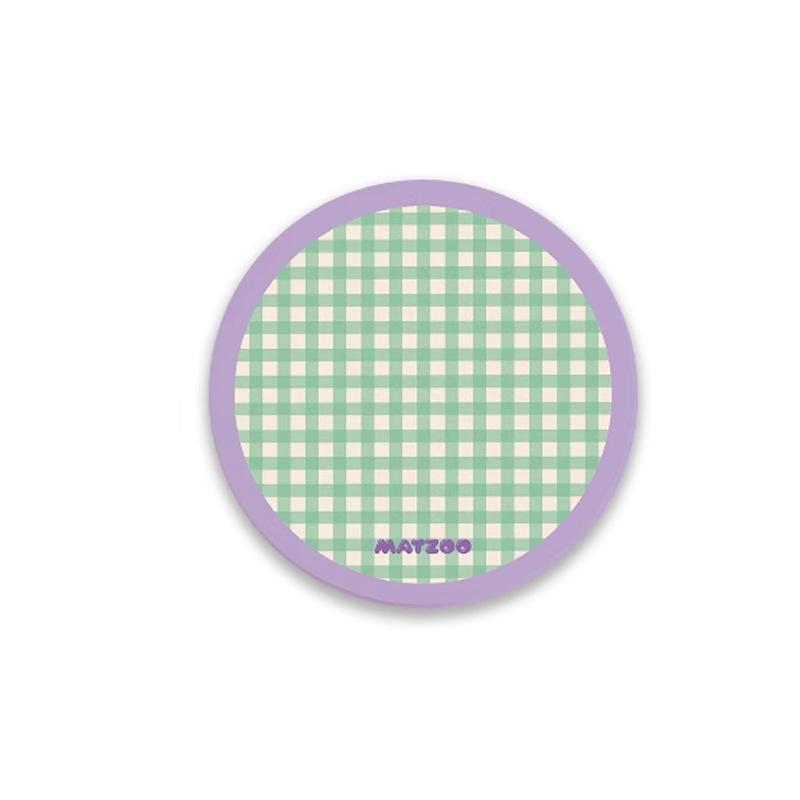 Round Plaid Hard Diatom Mud Coffee Tea Coaster Thermal Insulation Pad Office Non-slip Absorbent Pad