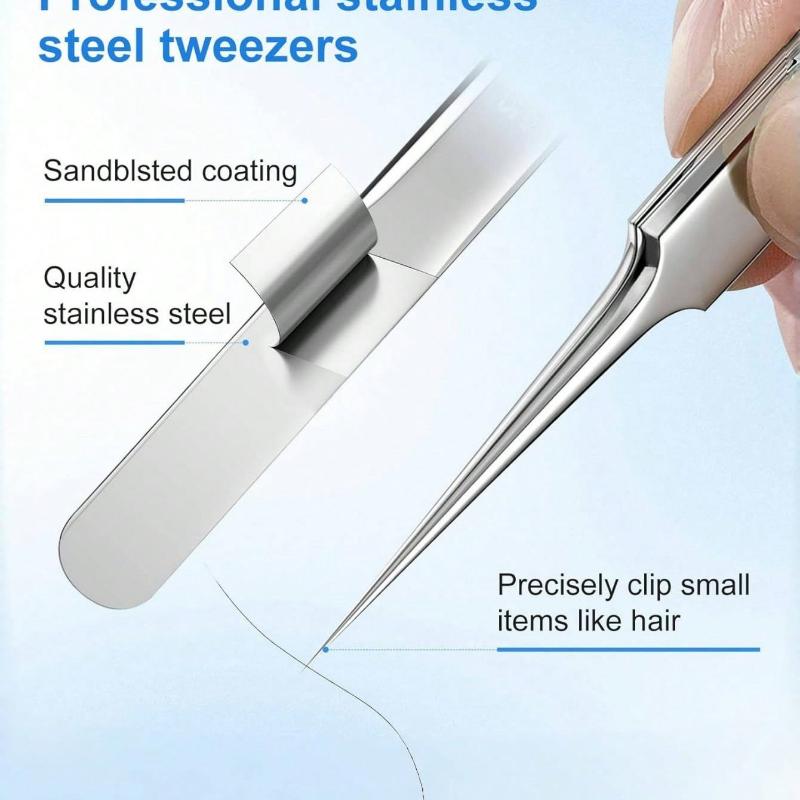 11pcs/Set Professional Blackhead Remover Kit Stainless Steel Face Blemish Acne Extraction Tools Pimple Popping Needle– Professional Pimple Popper Set