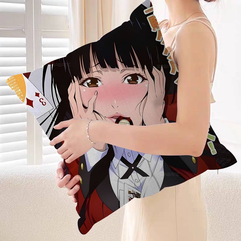 Anime Kakegurui Pillow Cover Sofa Cushion Cover Home Room Decoration Children Gift
