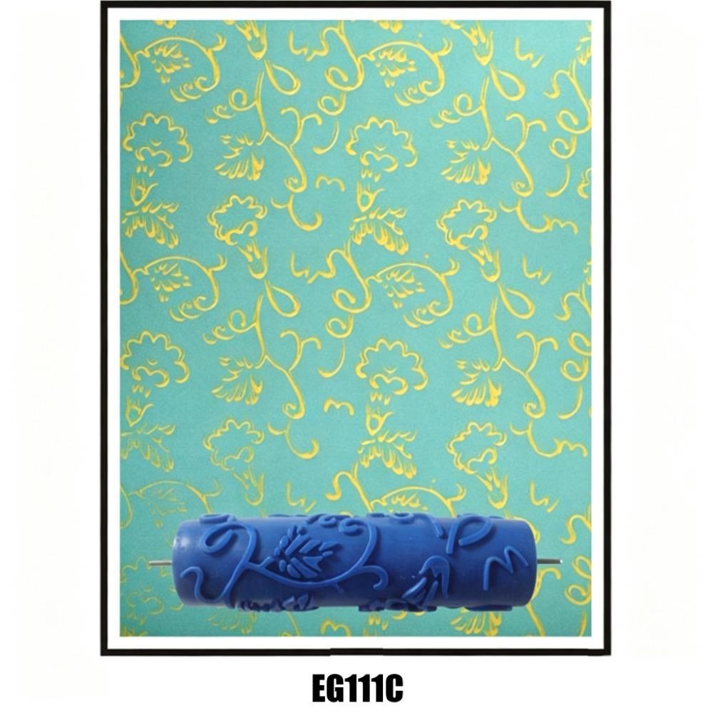 Reusable Patterned Paint Roller Texture Paint Tool Wall Painting Roller Cabinets Painting