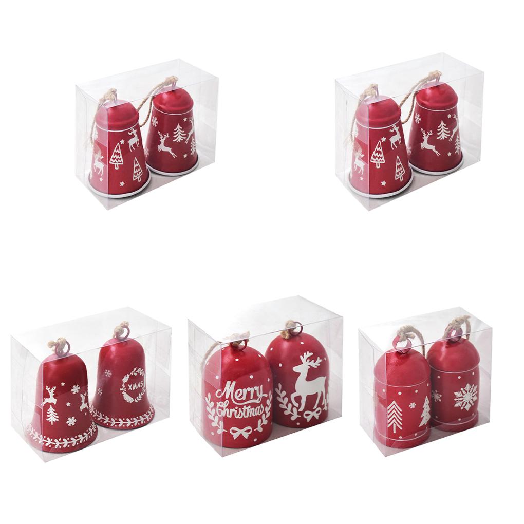 2025 Vintage Iron Christmas Bells Handheld Jingles Festive Tree Hanging Ornaments Holiday Decorations Metal Bells for Xmas Decor