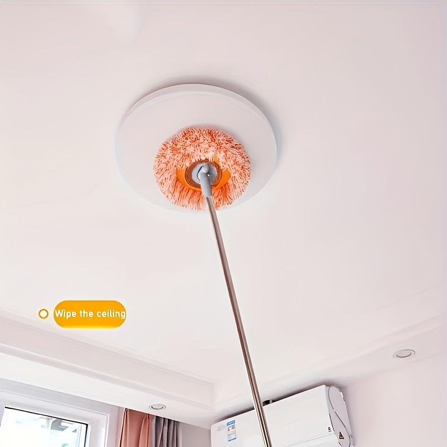 UNTIOR Cleaning Mop with Long Handle Round 360° Rotatable Removable High-rise Cleaning Supplies Household Ceiling Floor Cleaner