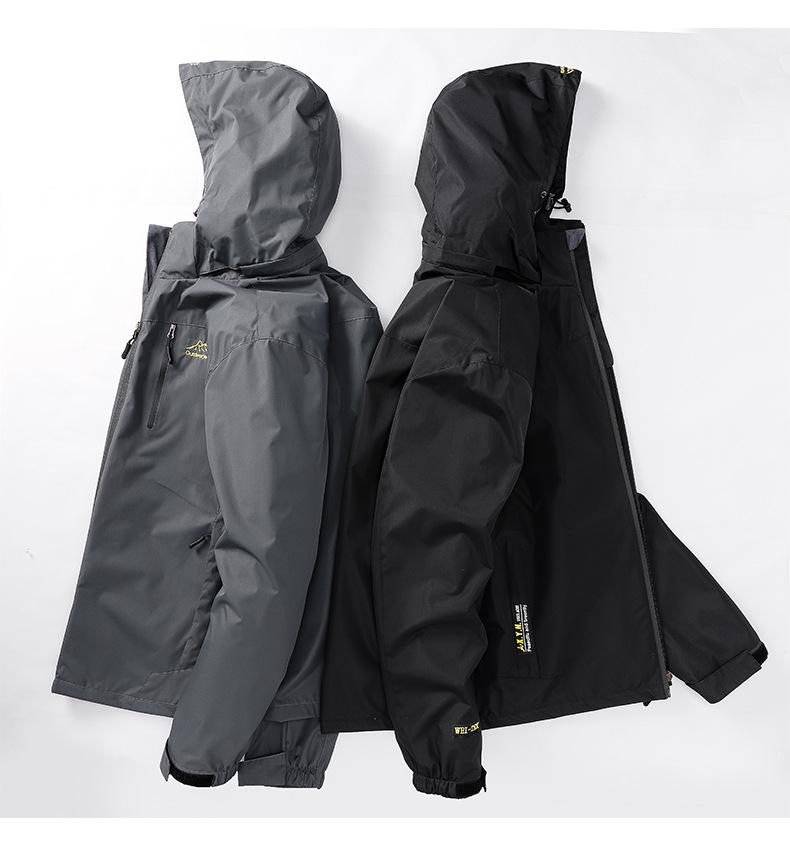 Breathable Windproof Single-Layer Outdoor Hiking Jacket for Men and Women - Spring & Autumn Wear-Resistant Design