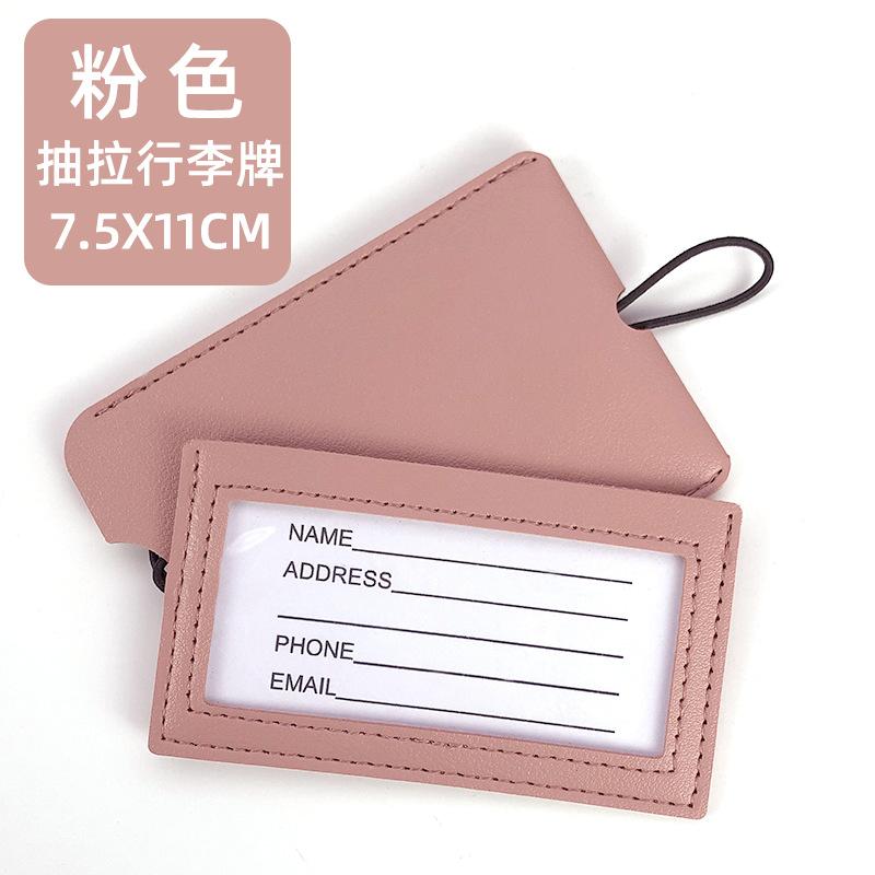 Wielokolorowy ukryty wysuwany skórzany PU identyfikator bagażowy można przymocować smyczą, przenośny z papierową kartą bagażową