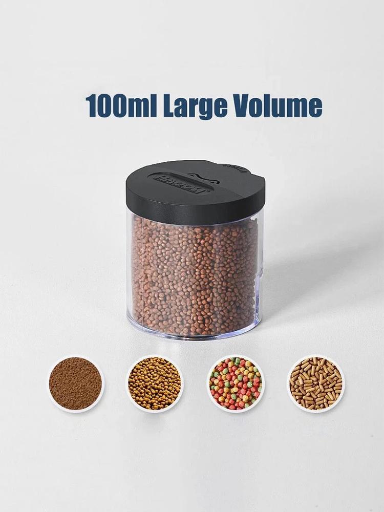 Automatic Fish Feeder for Aquarium,Manual and Automatic Mode,100ml Capacity Auto Fish Feeders Easy To Set Up with Battery
