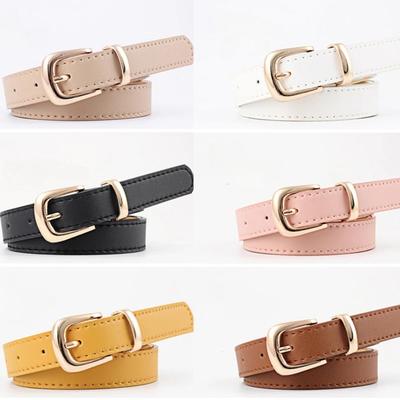Dresses Decoration Women's PU Leather Belt Versatile Fashion Metal Buckle Belt Trendy Waistband