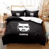 Psychedelic Graduation Bear Graphic Ye Kanye West Vintage Hip Hop Star Bedding Set Duvet Cover With 2 Pillowcases Teen Urban