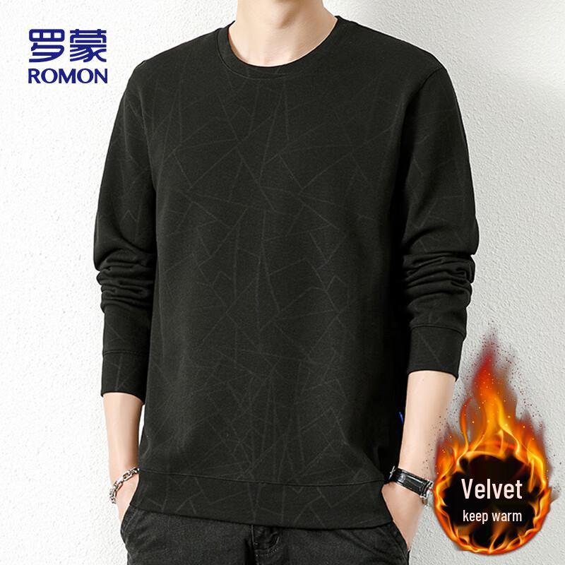 ROMON Men's 7838 Casual Round Neck Long-Sleeve Top