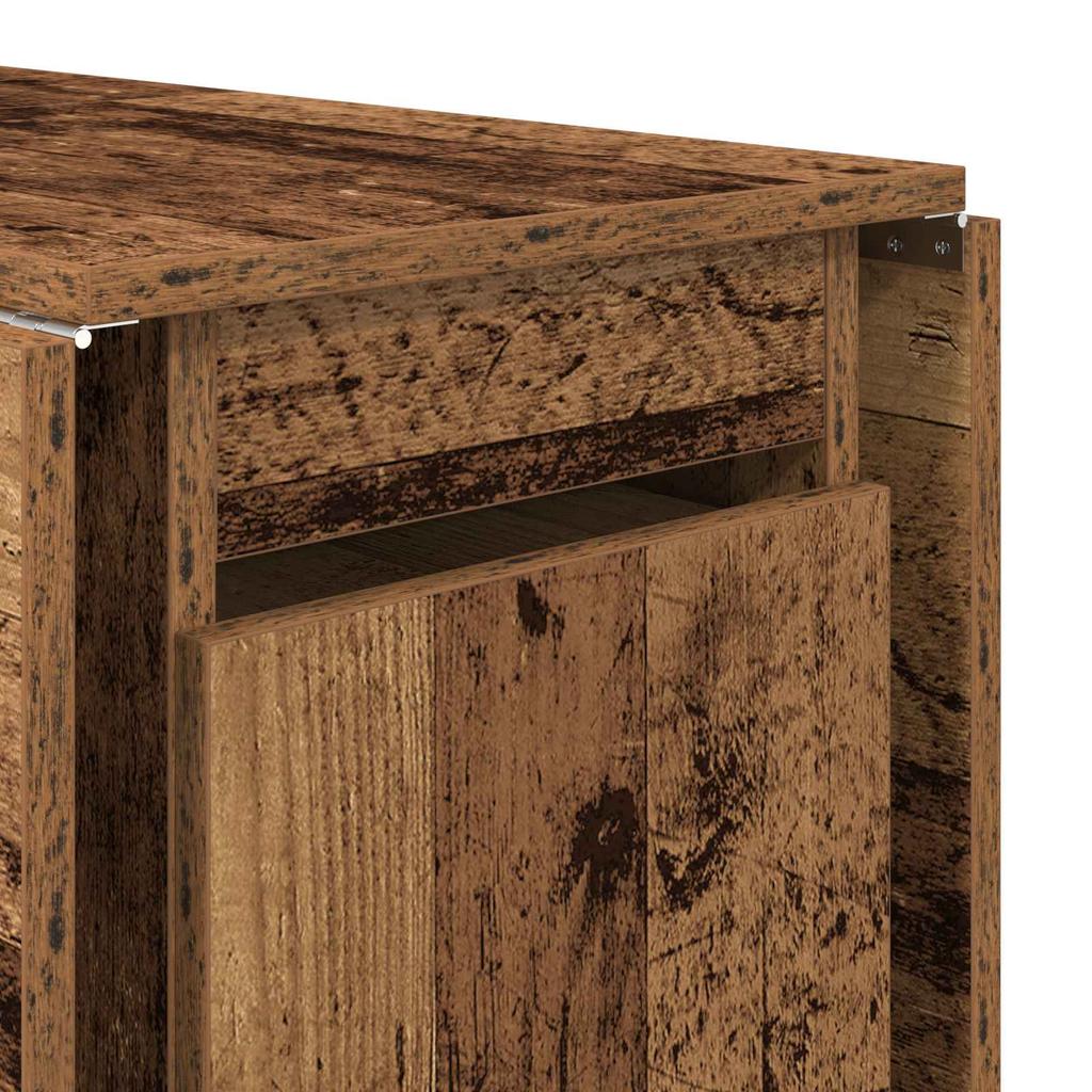 Dining Table Set 2 pcs 140 x 80 x 77 cm Reclaimed Wood Effect Particleboard