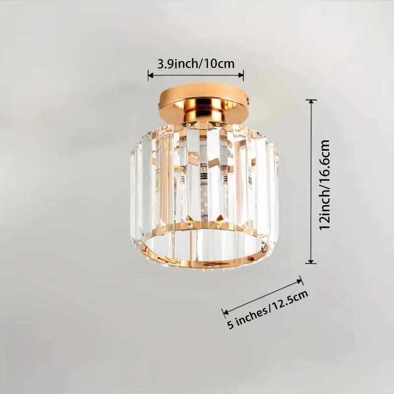 

Nordic Modern K9 Crystal Ceiling Lights For Indoor Decor Hall Balcony Lamps Surface Mounted Home Потолочные светильники Светильники для комнаты No Bulbs