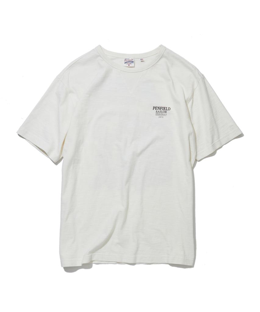PENFIELD Slub Univ Vintage Artwork Short Sleeve T-Shirt White_Fs2Kt19U