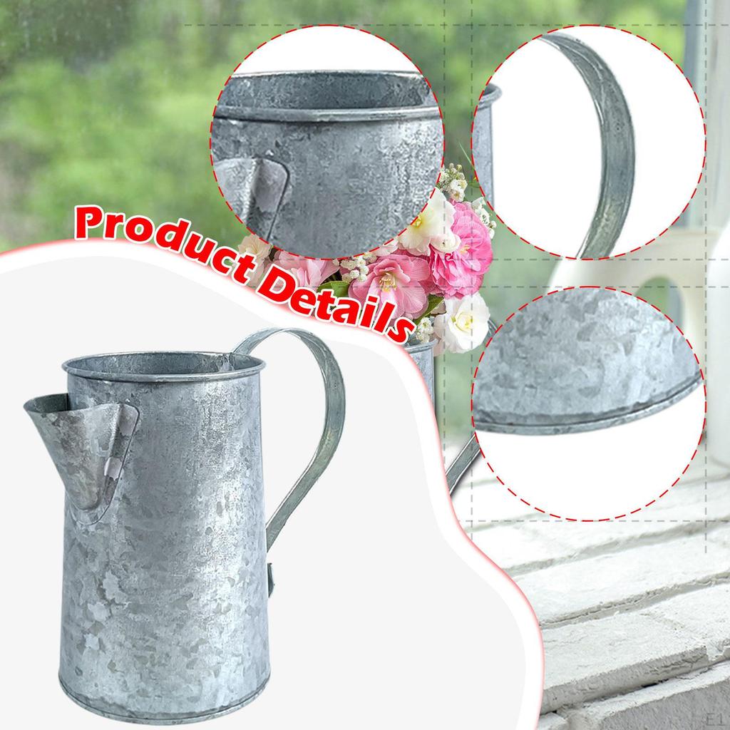 Dried Flower Vase Watering Jug Decorative Decor Vintage Design Rustic Multipurpose Planter Plant Pot