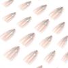 Nail Art Wear Nail Medium and Long Simple Nude Silver Starlight Nail Art Patch Wear Nail Art Finished Product