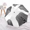 1pc Abstract Patterns Automatic Folding Umbrella with 8-Rib Windproof Design, Portable Foldable Sunshade Umbrella For Halloween 052