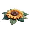 Yousheng 3D Sunflower Floral Plush Rug Non-Slip Backing Easy To Clean Various Sizes Living Room Rug Home Decor