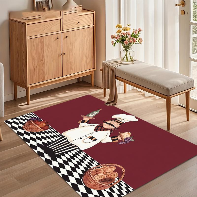 

Washable Mat Comfortable and Soft Door Mat Kitchen Themed Carpet Anti Slip and Waterproof Home Decoration Bedroom Decor 40x60CM