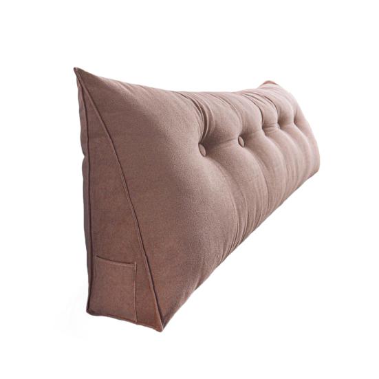 Headboard Wedge Pillow Triangular Headboard Cushion With Side Pocket Bed Bolster Pillow
