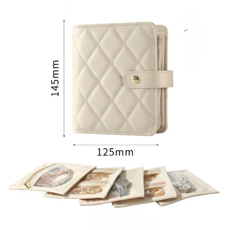 Portable Jewelry Storage Bag - Gold Hand Ornaments Travel Storage Booklet - Anti-oxidation Earrings, Necklaces, Rings Storage Box