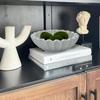 Decorative Bowl With Grooved Ruffle Edge Modern Home Accent Coffee Table Bookshelf Console
