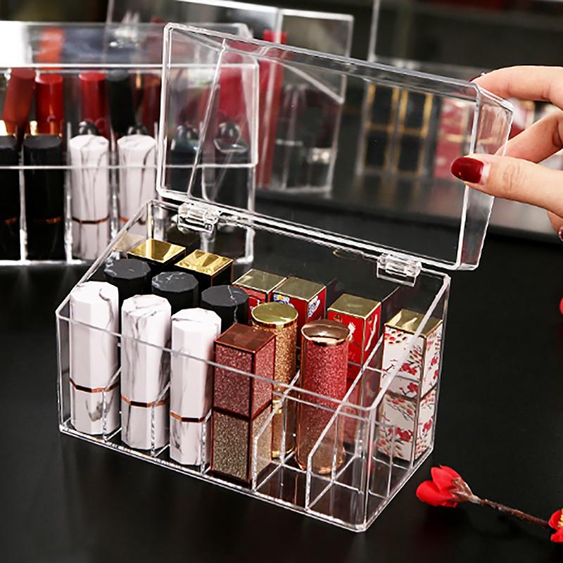 Transparent Acrylic Flip Lipstick Storage Box Nail Polish Storage Box Jewelry