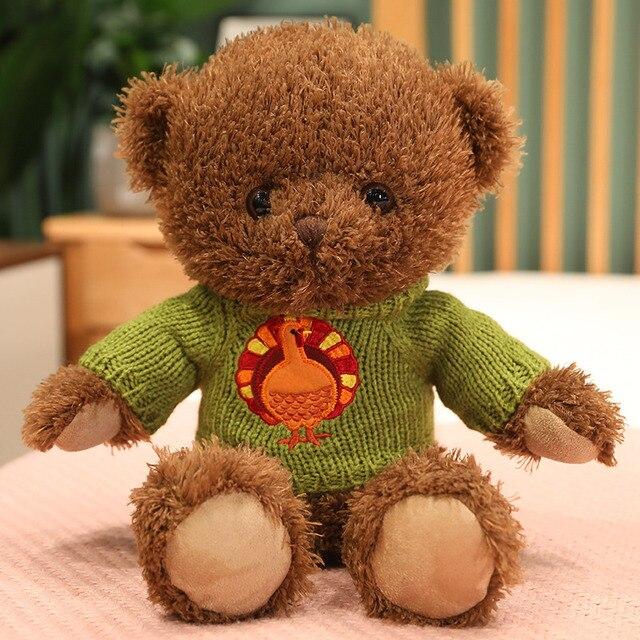 45cm Lovely Plush Sweater Teddy Bear Toys Adorable Classical Bear Dolls Stuffed Soft Animal Pillow Valentine S Gift For Girlfriend