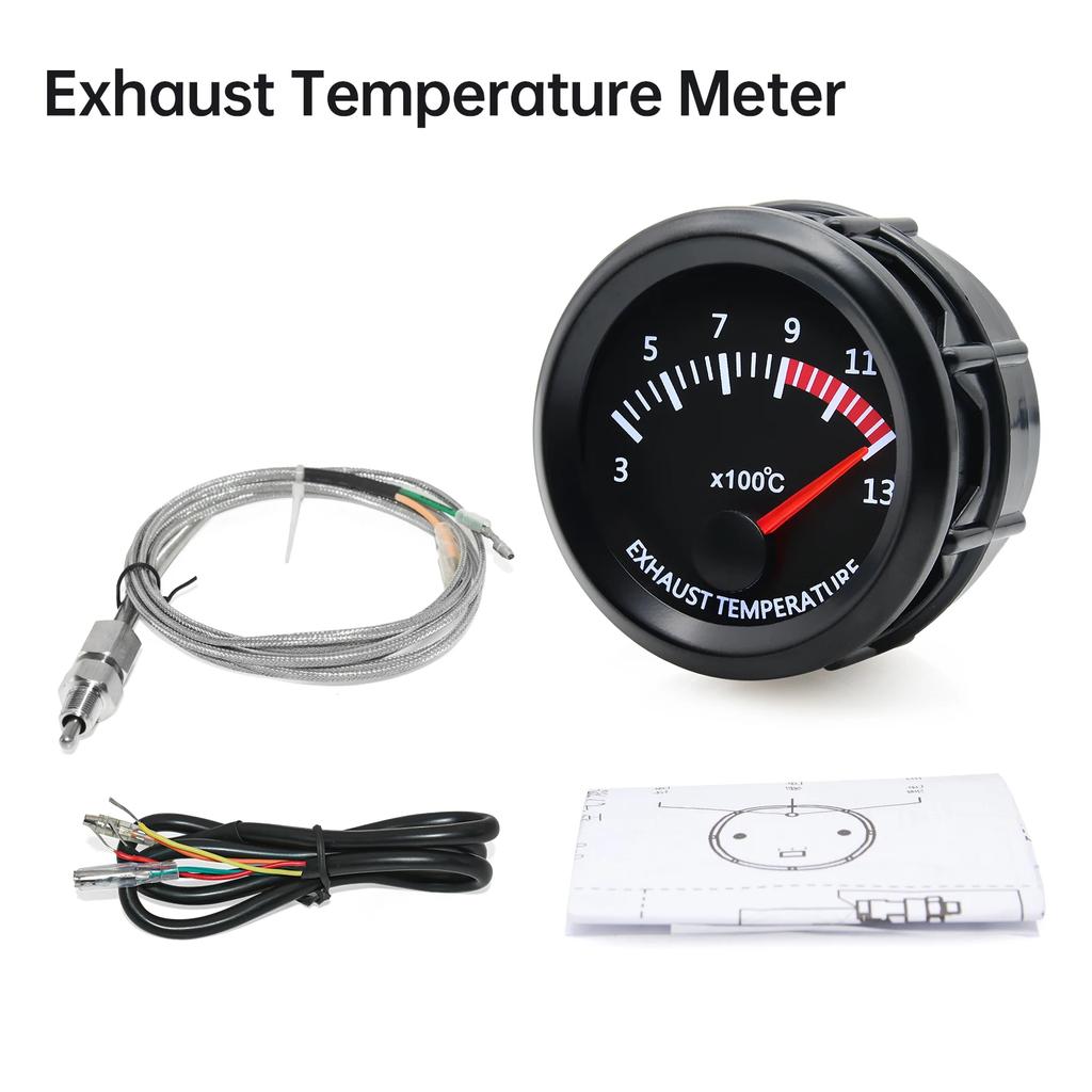12V Car Gauge 52mm Water Temp / Oil Temp / Voltmeter / Oil Press BAR PSI / Vacuum / Boost Gauge / Air Fuel Ratio / EGT Gauge