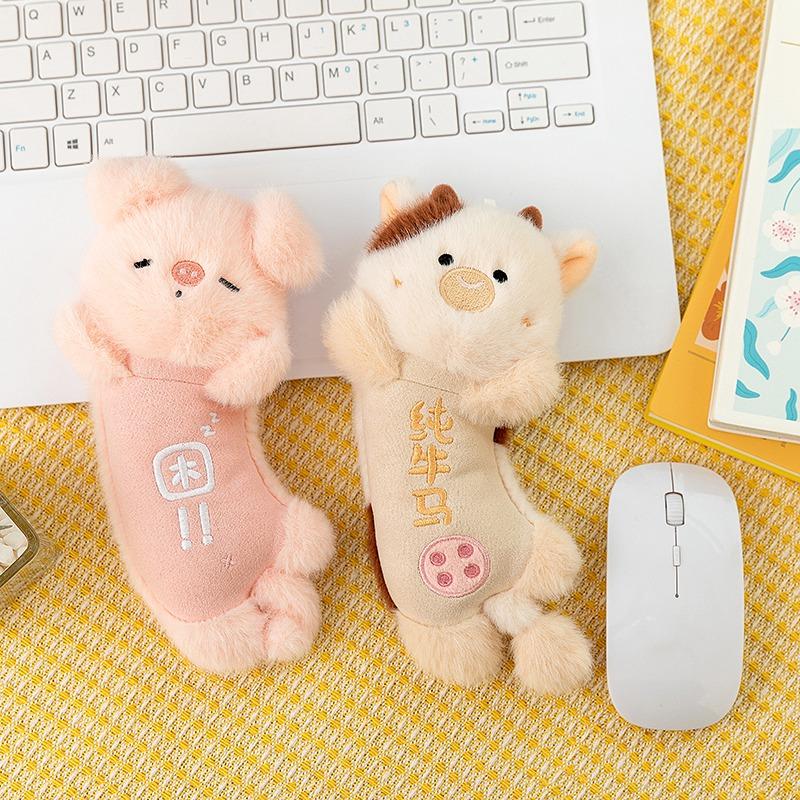 Supine Position Animal Series Plush Wrist Rest Pad 19cm Kawaii Office Mouse Wrist Pad Pig Panda Table Companion Doll