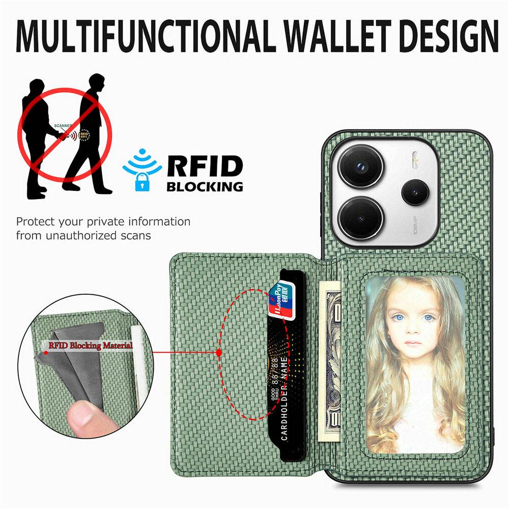For Xiaomi Redmi Note 15 14 Pro 5G 4G RFID Leather Card Case Magnet Back Shell Phone Redmi Note 14 Pro Plus Case Funda Note14 15