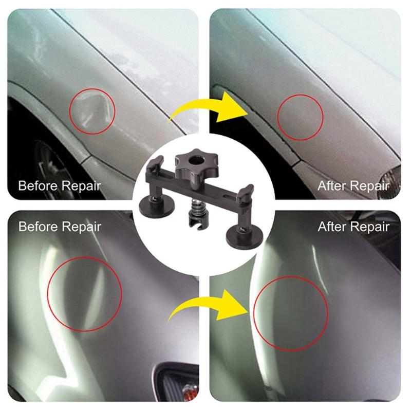 19Pcs Tool Car Body S Dent Repair Tool Bridge Pullers & 18Pcs Glues Pulling Tabs Labor Saving Tool