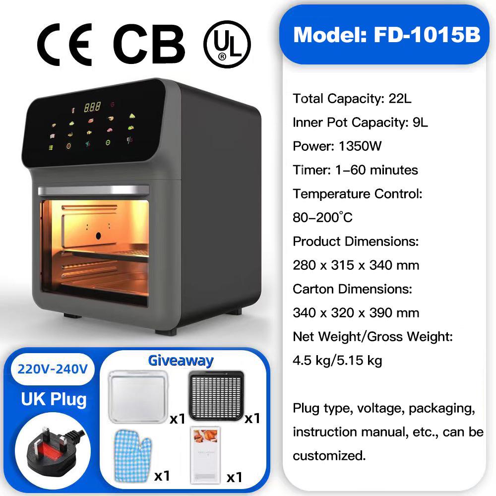 2025 Multifunctional Large-Capacity Air Fryer Electric Oven with Touch Screen