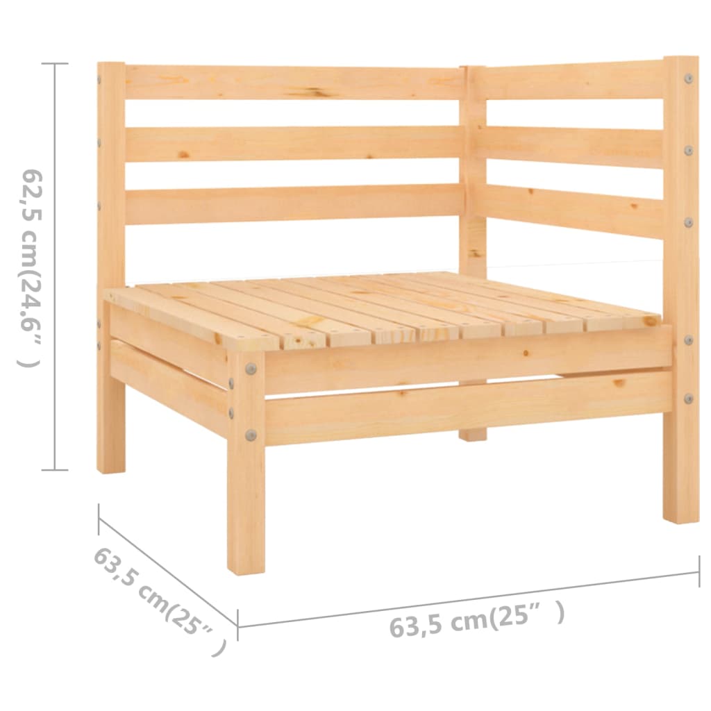 Vidaxl 5-Cz. Garden Lounge Set, Solid Pine Wood