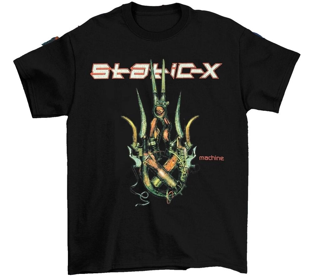 

Static X Band Machine Heavy Cotton Black All Size For Men Women Unisex T-Shirt XL
