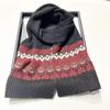 2025 Women's Retro Wool Jacquard Knit Scarf - Cozy, Versatile Winter Neck Warmer with Korean Style for Christmas and Autumn