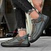 Men's Classic Shoes Comfortable Fashionable Soft Sole Casual Lace Shoes Business Office Commuting Walking Retro High Top Shoes