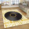 Vinyl Record Music DJ Screen Tape Rug Carpet for Living Room Bedroom Home Decor,Floor Mat Non-slip Decoration for Sofa  Doormat