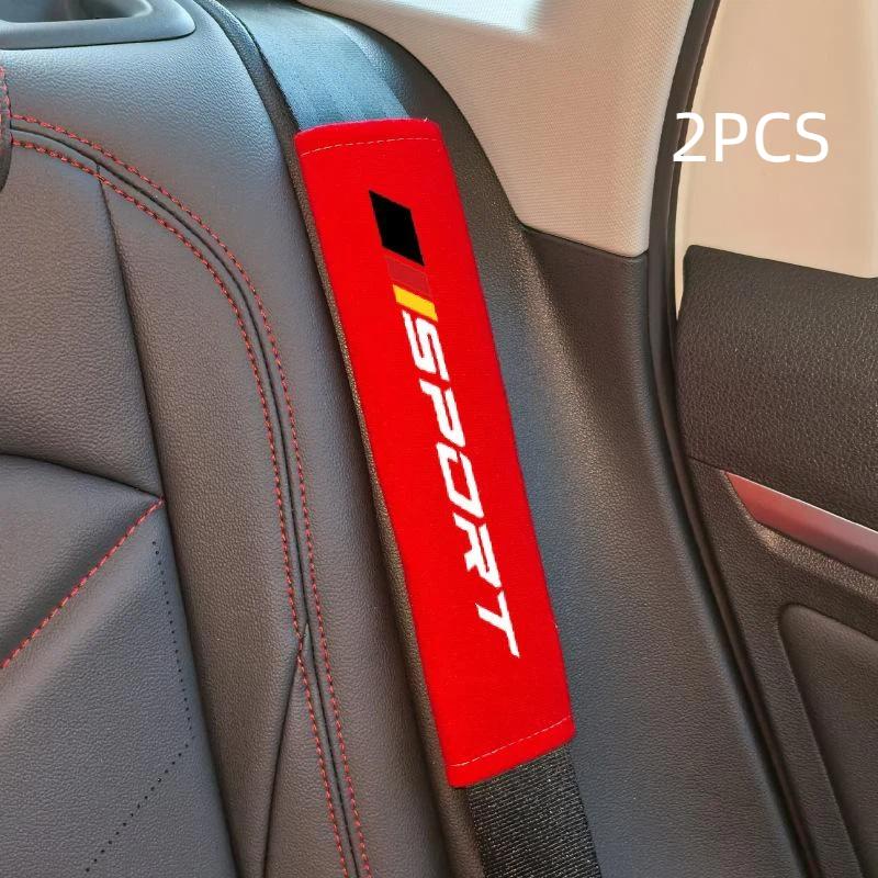 2Pcs Soft Comfortable Car Seat Belt Cushion Personalized Fashionable Pad Suitable For Most Cars Suvs Trucks Daily Use