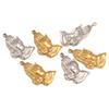 3Pcs Stainless Steel Faith Charm Praying Hand Pendants for Necklaces Bracelets Earrings Jewelry Making Accessories