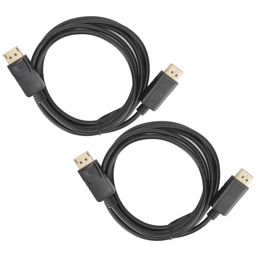 2 stk DisplayPort tilkoblingslinje DP til DP-kabel 1,8M DP hann-til-hann-adapterkabel