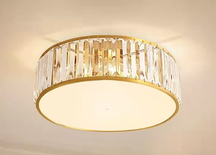 Vetro - crystal ceiling lamp 50cm gold