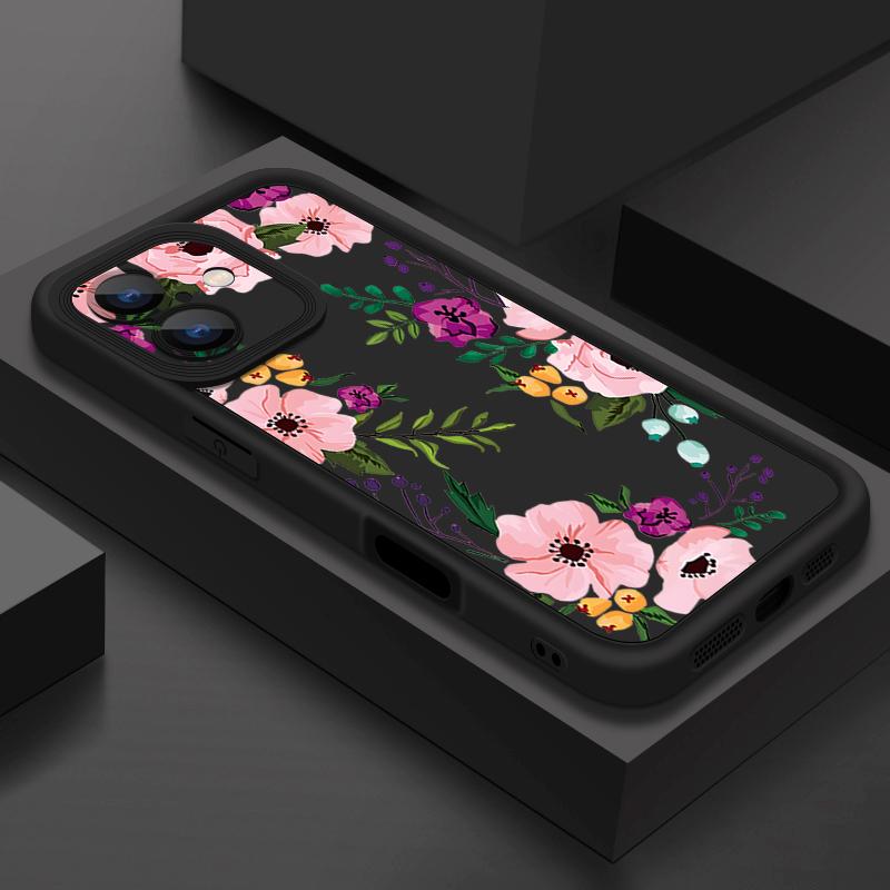 

Чехол для iPhone 16 с мультяшным цветочным узором, противоударный, из ТПУ, силиконовый, мягкий чехол для iPhone 13 14 15 Pro Max 12 11 iPhone 16 Pro Max Funda iPhone 16e