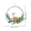 Christmas Winter Wreath, Front Door Wreath,Elk Ornament Artificial Xmas Wreath for Party