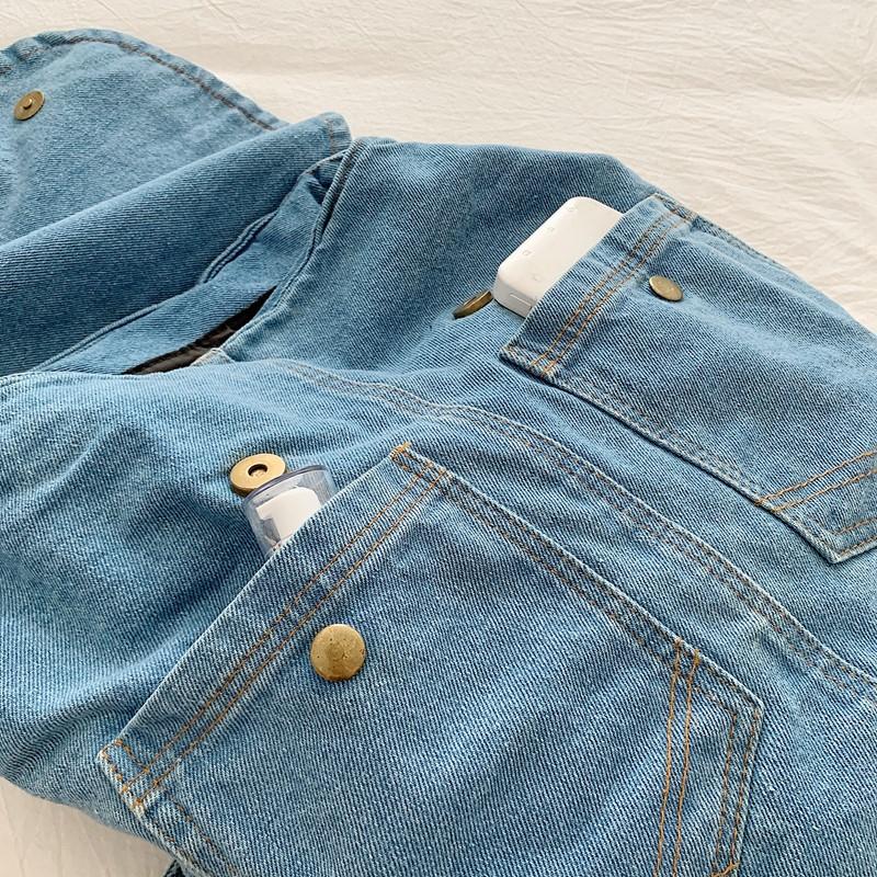 Large Capacity Backpack Women Denim Backpack
