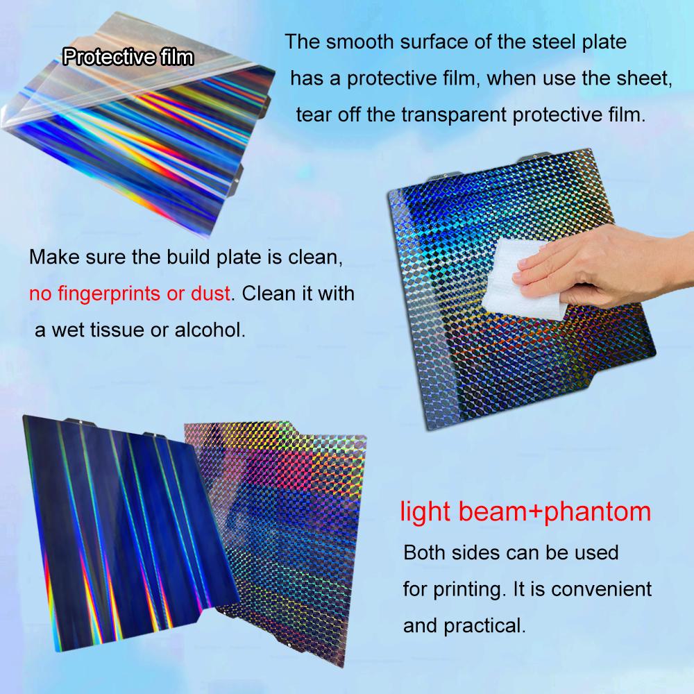 For Bambu lab A1 Mini 184x184mm Build Plate PEO PET PEI Spring Steel Sheet Double Sided Hotbed for Bambulab A1 Mini Pei Sheet